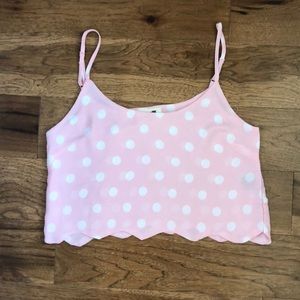 Pink crop top